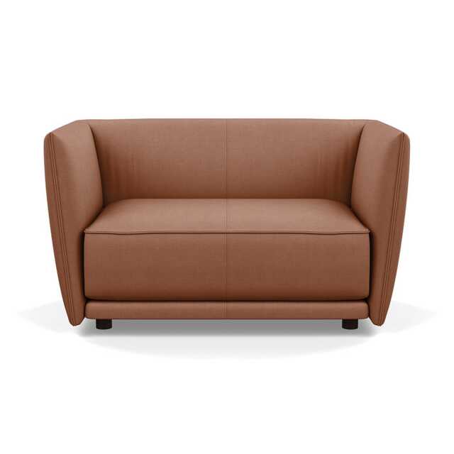 Heal's Valley Loveseat Siena Cotton Clay Walnut Stain Feet - image 1