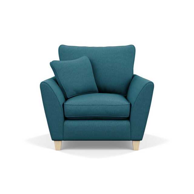 Heal's Torino Armchair Brushed Cotton Cadet Natural Feet