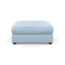 Heal's Tailor Footstool Capelo Linen-Cotton Sea Shanty Black Feet