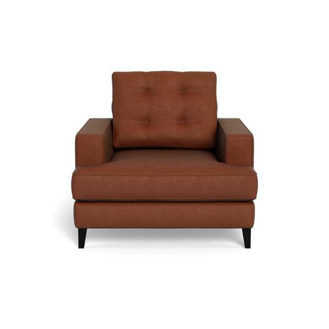 Heal's Mistral Armchair Smart Luxe Velvet Tawny Black Feet - image 1