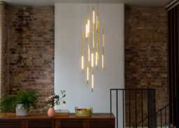 Heal's Saber LED Chandelier 12 Light Cluster Pendant Gold - thumbnail 2