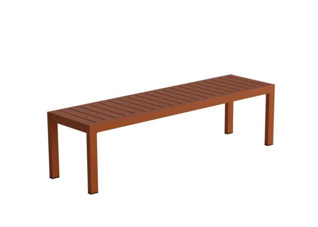 Case Eos Outdoor Bench in Rust