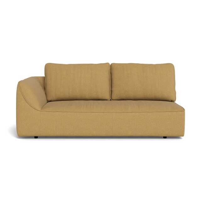 Heal's Morven Left Hand Facing 3 Seater Unit Boucle Tweed Citrine Black Feet