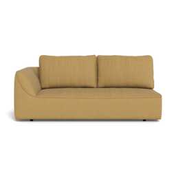 Heal's Morven Left Hand Facing 3 Seater Unit Boucle Tweed Citrine Black Feet