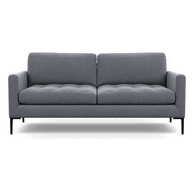 Heal's Eton 3 Seater Sofa Textured Boucle Steel Black Feet