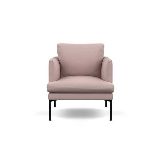 Heal's Matera Armchair Siena Cotton Dusky Pink Black Feet