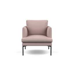 Heal's Matera Armchair Siena Cotton Dusky Pink Black Feet