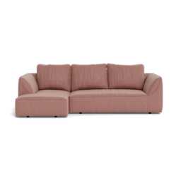 Heal's Morven Left Hand Facing Corner Chaise Sofa Smart Luxe Velvet Dusky Pink