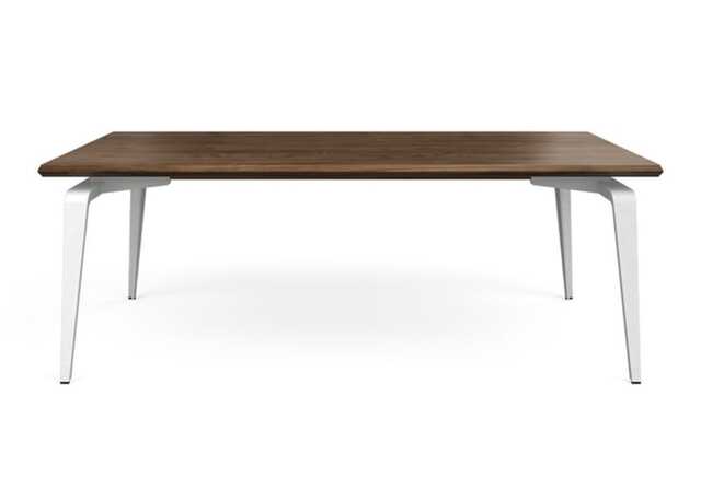Ligne Roset Odessa Dining Table European Walnut White Legs 200 x 98cm