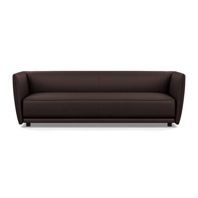 Heal's Valley 4 Seater Sofa Grain Chocolate Walnut Stain Feet - image 1