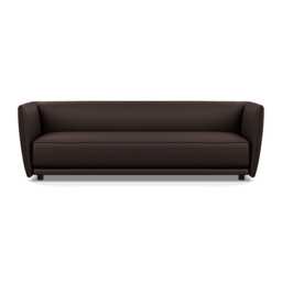 Heal's Valley 4 Seater Sofa Grain Chocolate Walnut Stain Feet