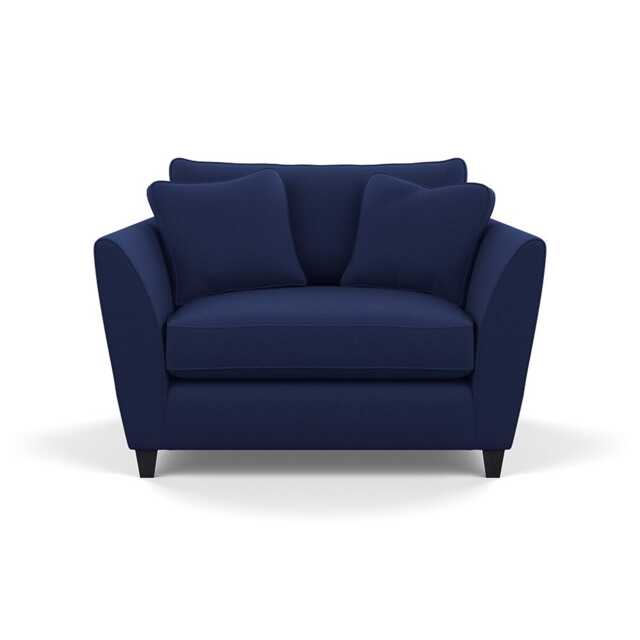 Heal's Torino Loveseat Melton Wool New Navy Black