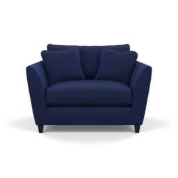 Heal's Torino Loveseat Melton Wool New Navy Black