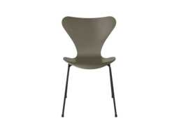 Fritz Hansen Series 7 Chair Coloured Ash Olive Green Black Legs