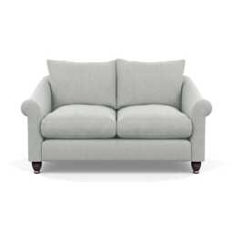 Heal's Devon 2 Seater Sofa Melton Wool Limestone Walnut Stained Feet - thumbnail 1