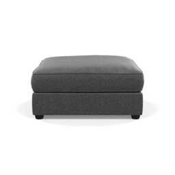 Heal's Tailor Footstool Melton Wool Granite Black Feet
