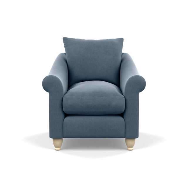 Heal's Devon Armchair Capelo Linen-Cotton Mineral Natural Feet