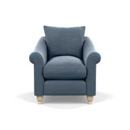 Heal's Devon Armchair Capelo Linen-Cotton Mineral Natural Feet