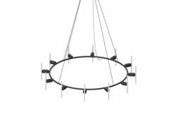 Beem Round 12 Bulb Chandelier Black - thumbnail 1