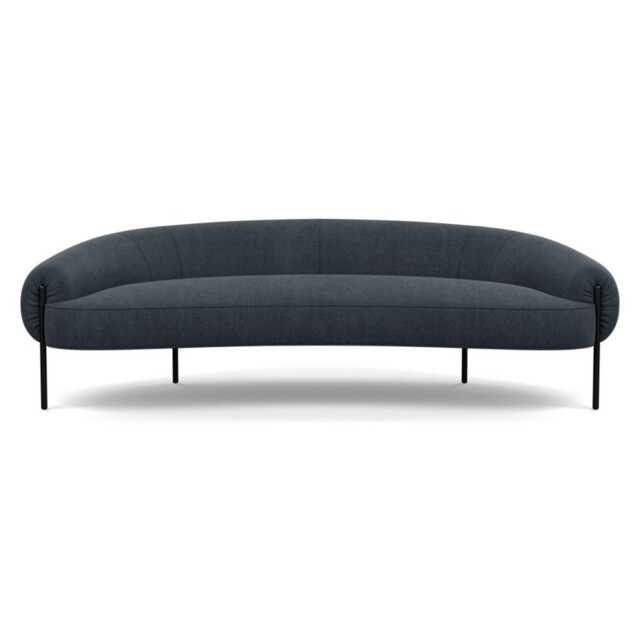Heal's Isola 3 Seater Sofa St Moritz Wool Grey Black Feet
