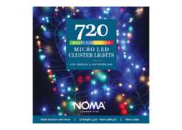 Noma Multicolour 720 LED Indoor or Outdoor Micro Cluster String Lights Silver Cable