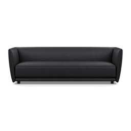 Heal's Valley 4 Seater Sofa Linea Black  Walnut Stain Feet - thumbnail 1