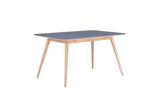 Gazzda Stafa Dining Table Smokey Blue Linoleum 140x90x75cm