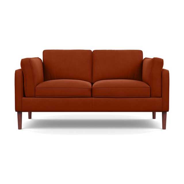 Heal's Sonno 2 Seater Nobilis Velvet Rust Walnut Feet