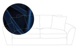 Heal's Snooze 4 Seater Sofa Velvet Midnight Black Feet