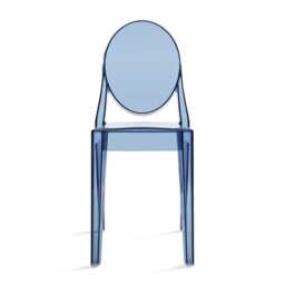 Kartell Victoria Ghost Chair Smoke Grey Set of 2 - thumbnail 2