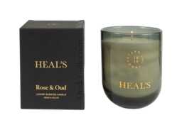 Heal's Dusk Rose & Oud Scented Glass Candle