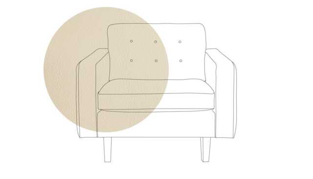 Heal's Hepburn Armchair Leather Grain Storm 006 Wenge Black Feet