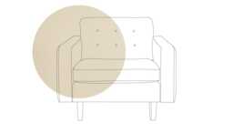 Heal's Hepburn Armchair Leather Grain Storm 006 Wenge Black Feet