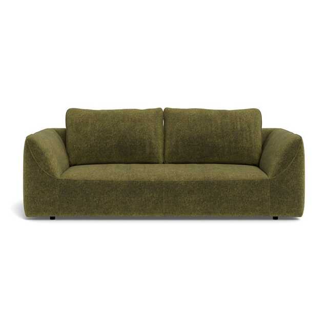 Heal's Morven 3 Seater Sofa Boucle Velvet Wilder Black Feet