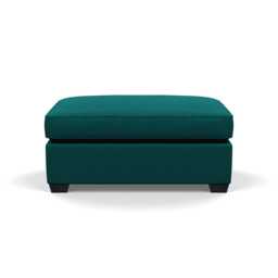 Heal's Torino Footstool Brushed Cotton Pine Black Feet