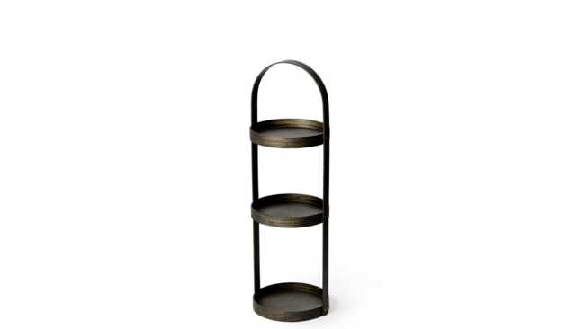 Wireworks Dark Oak Round Caddy 3 Tray Mezza