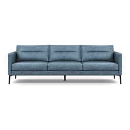 Heal's Altamura 4 Seater Sofa Old England Leather Grey Stainless Steel Feet - thumbnail 2