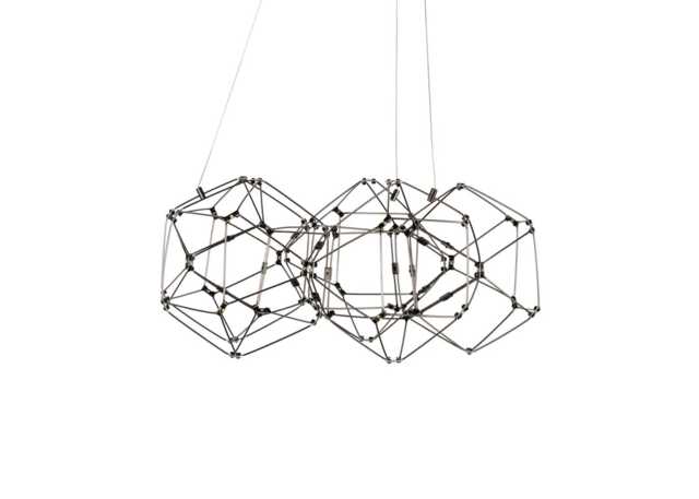 Heal's Supernova LED Oval Pendant Light Black Chrome
