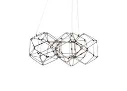 Heal's Supernova LED Oval Pendant Light Black Chrome