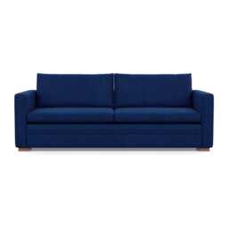 Heal's Palermo 4 Seater Sofa St Moritz Wool Blue 150 Walnut Feet