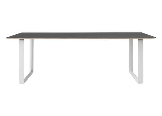 Muuto 70/70 Table 225 x 90cm in Black with White Legs