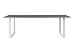 Muuto 70/70 Table 225 x 90cm in Black with White Legs