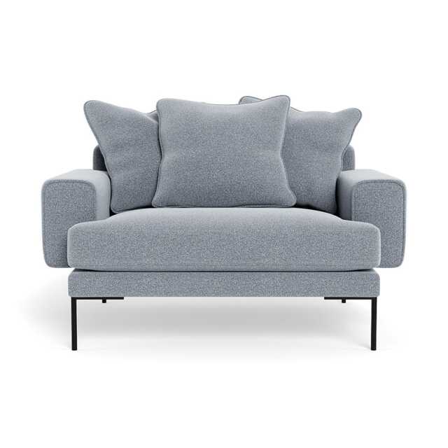 Heal's Torrington Loveseat Boucle Steel Black Feet - image 1