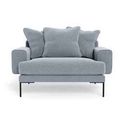 Heal's Torrington Loveseat Boucle Steel Black Feet - thumbnail 1