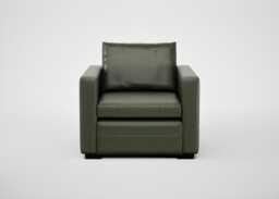Heal's Palermo Armchair St Moritz Wool Light Grey 157 Walnut Feet - thumbnail 2