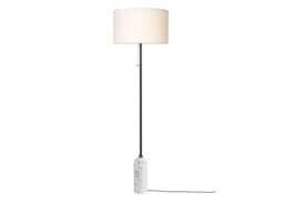 Gubi Gravity Floor Lamp White Marble Base White Shade