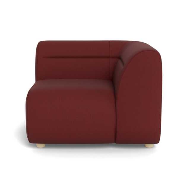 Heal's Lilli Corner Unit Right Module Capelo Linen-Cotton Etruscan Red Natural Feet