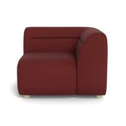 Heal's Lilli Corner Unit Right Module Capelo Linen-Cotton Etruscan Red Natural Feet
