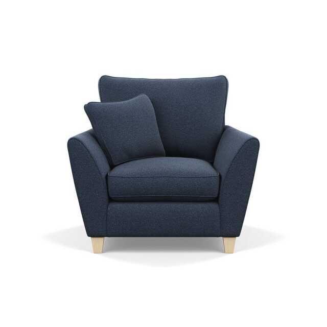 Heal's Torino Armchair Boucle Indigo Natural Feet