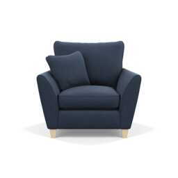 Heal's Torino Armchair Boucle Indigo Natural Feet